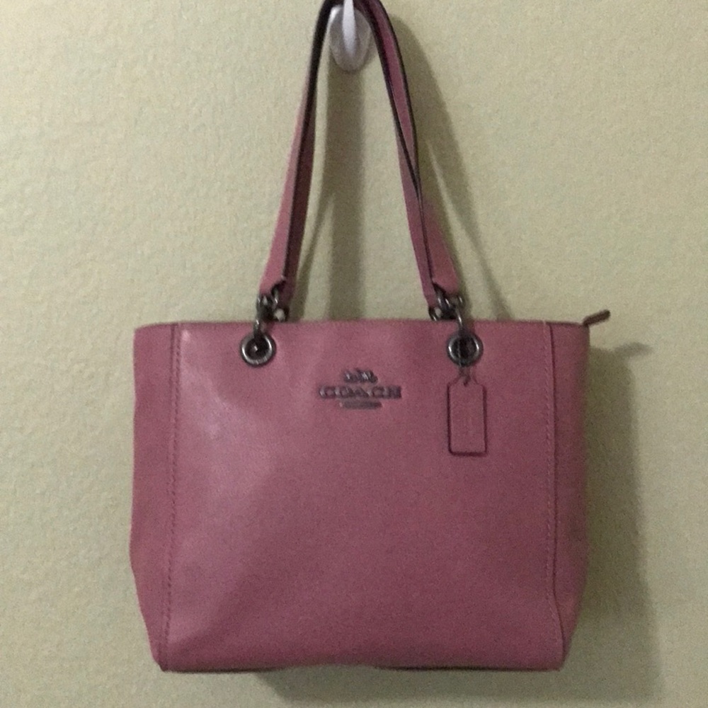 NWT Coach leather Jes Tote dusty rose